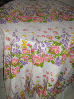 Beautiful openwork colorful flower pattern huge lace tablecloth