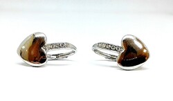Silver heart earrings (zal-ag115114)