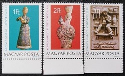 S3298-300sz / 1978 Kovács Margit Ceramics stamp set postal clean curved edge