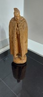 Carved wood statue