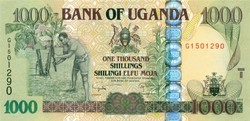 Uganda 1000 Shilling 2009 UNC