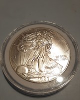 Usa silver in a dollar capsule