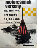 1968 Speedboat competition advertisement poster poster offset - lithografia -, baja