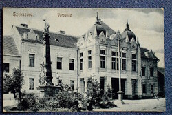 Szekszárd - town hall photo postcard 1918 miller r.T. Könyvker, Szekszárd