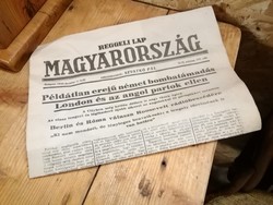 Régi újság,lap 1940