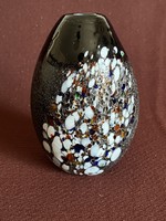 Különleges amorf iparművész rétegelt üveg váza