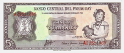 Paraguay 5 guaraní 1963 UNC
