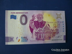 Italy 0 euro 2022 xvi. Pope Benedict! Rare commemorative paper money! Ouch!