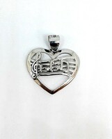 Note-heart silver pendant 8zal-ag91281)