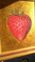 Oil painting - strawberry - gold - Philippians - Greece