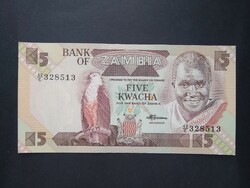 Zambia 5 Kwacha 1986 Unc