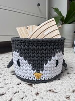 Crochet penguin storage