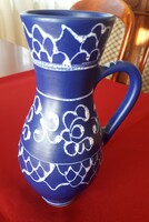 Barth Lídia Tihany kék-fehér mintás jelzett váza