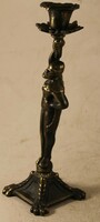 Bronze figural candlestick - male figure