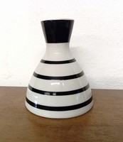 Retro Hungarian stoneware porcelain. Black and white.