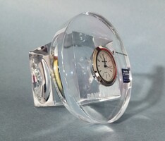 Ettore sottsass design crystal table clock arnolfo di cambio manufactory approx. 2000