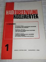 Hadtörténelmi közlemények XXXIII. Évf. 1986 - 1.