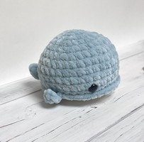 Crocheted plush whale