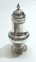 Silver, iii. King George salt and pepper shaker, John Delmester, London 1760