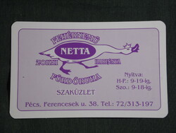 Kártyanaptár, Netta fehérnemű üzlet, Pécs, grafikai rajzos, liba, 2004, (6)