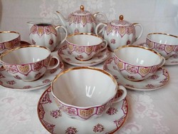 Russian Lomonosov porcelain tea set and cookie set