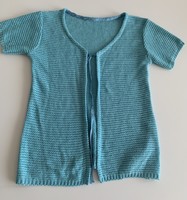 Knitted sky blue blue bolero top cardigan vest s m size