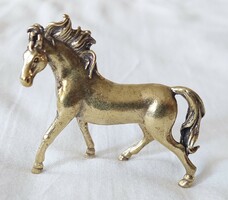 Miniatűr réz ló figura