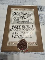 1980. Little Robber restaurant, occasional menu for delicious days in Pest-Buda, with wax seal, owner's signature