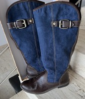S.Oliver blue-brown long boots 40