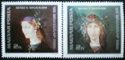 S3790-1 / 1986 Bélyegnap _ Szász Endre festmények bélyegsor postatiszta