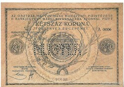 Magyarország 200 korona MINTA  REPLIKA 1918 UNC