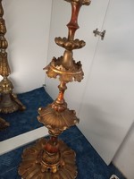 Floor lamp holder made of beautifully carved gilded wood