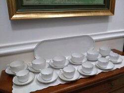 Herend tea and coffee cups with a giant tray with a green edge