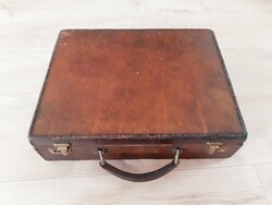 Old leather case, suitcase, briefcase