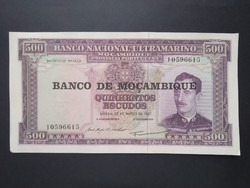 Mozambique 500 escudos 1967 xf+