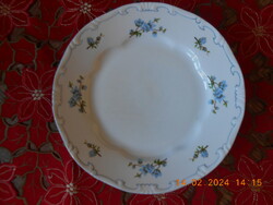 Zsolnay blue peach blossom, blue feathered flat plate