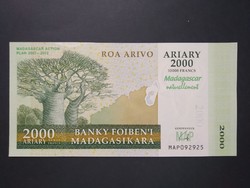 Madagaszkár 2000 Ariary/ 10000 Francs 2007 Unc