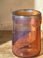 Iridescent artisan glass vase (u0020)