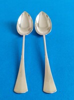 2 silver tea spoons, English style
