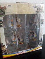 Romanian short drink (6-person) short drink (new) glass set for sale