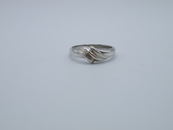 UK0193 fonott mintájú ezüst 925 gyűrű méret 61 1/2