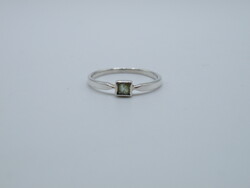 Uk0194 green stone silver 925 ring size 54