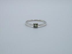 UK0194 Zöld köves ezüst 925 gyűrű méret 54