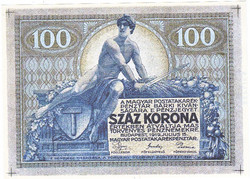 Magyarország 100 korona TERVEZET 1919 REPLIKA