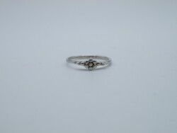 Uk0184 thin flower pattern silver 925 ring size 54