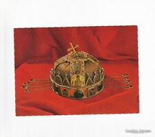 Hungarian Holy Crown postcard postmarked