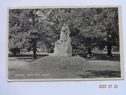 Régi képeslap: Szeged, Dankó Pista szobor (1934)