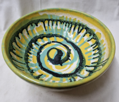 Marked applied art glazed ceramic bowl or wall decoration in perfect condition