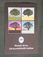 Kártyanaptár, PÉTÁV távfűtő Kft, Pécs, négy évszak, tájkép ,fa, 2004, (6)