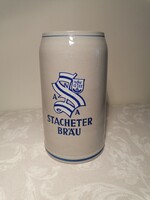 1 Liter German krigli, stacheter bräu beer mug.